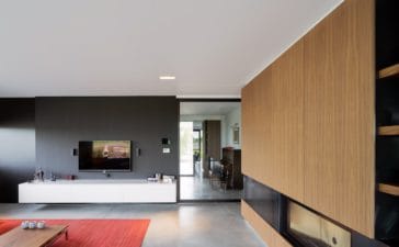 Gepolierde betonvloer in woonkamer