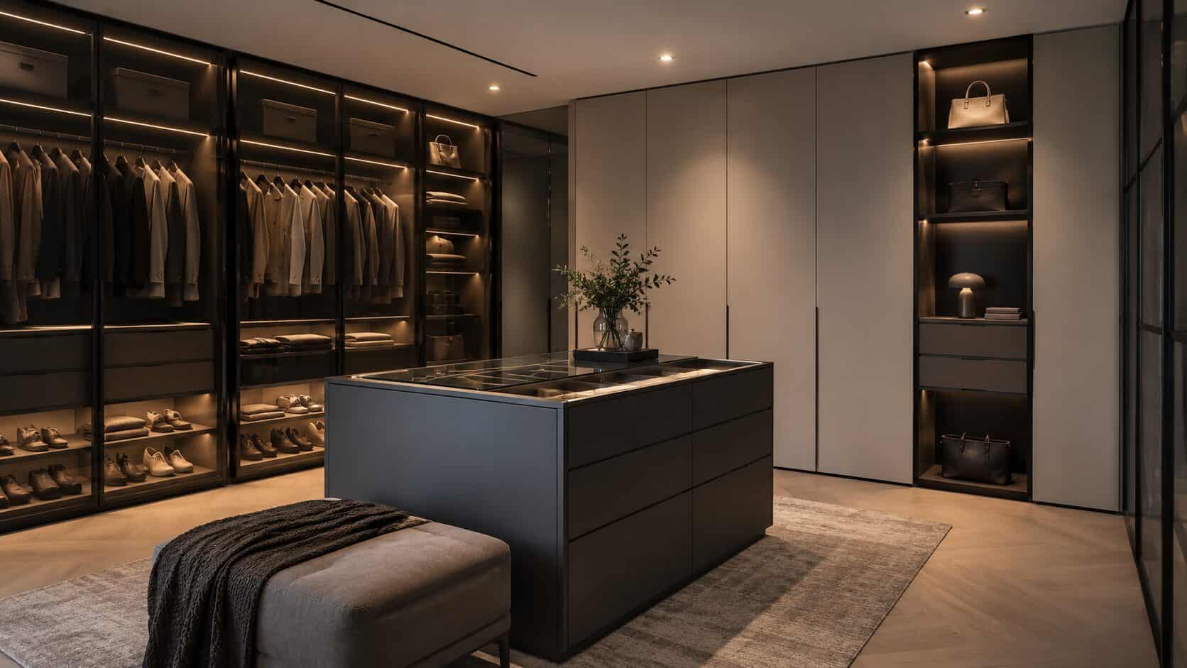 Moderne dressing: Vooral donkere tinten