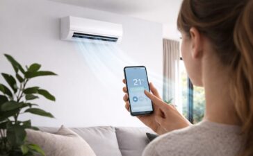 Airco bedienen via Wifi / App © Bouwplannen.be