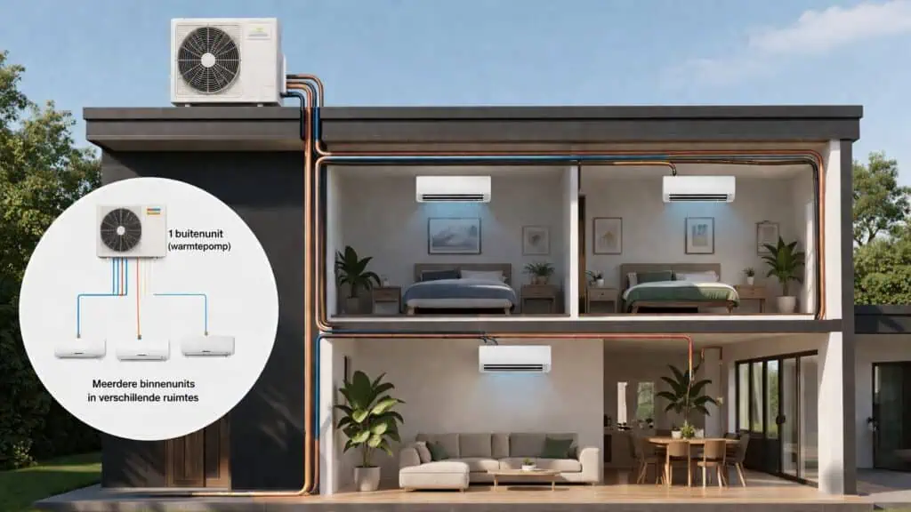 Werking multi-split airco © Bouwplannen