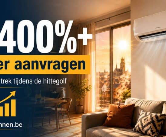 Airco aanvragen stijgen met 2.400% tijdens de hittegolf in België volgens Bouwplannen.be