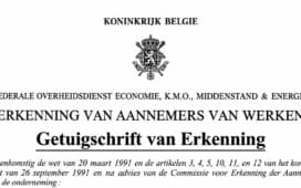 Aannemer erkenning - FOD Economie