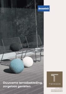Cover van brochure Duurzame terrasbekleding, zorgeloos genieten