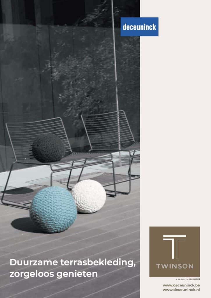Cover van brochure Duurzame terrasbekleding, zorgeloos genieten